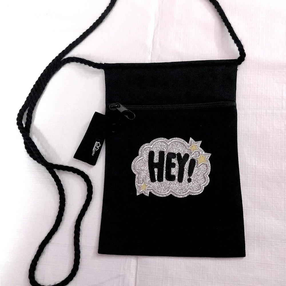 New Black Canvas Crossbody Bag